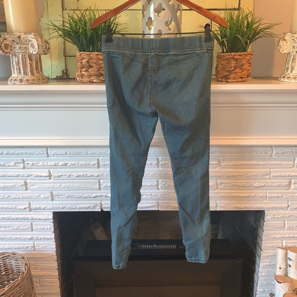 PRAIRIE UNDERGROUND Ruched Leg Pull On Glove Denim Jeggings Skinny Jeans Size XS - Picture 8 of 8